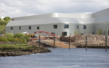 The slipway at Riverside Museum nears completion